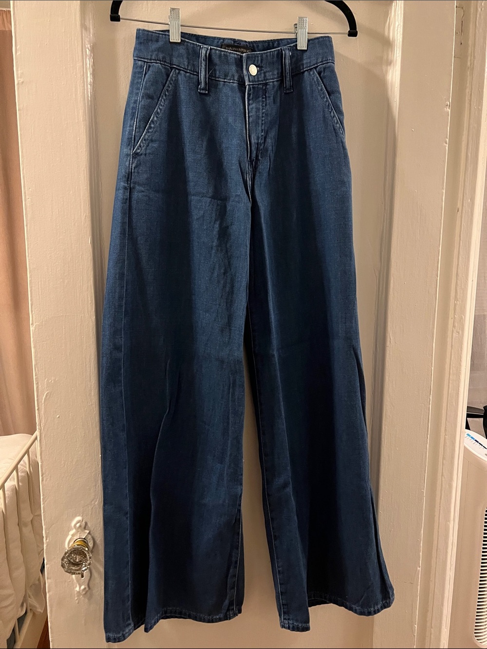 Banana Republic Dark Blue Wide-Leg Denim Jeans